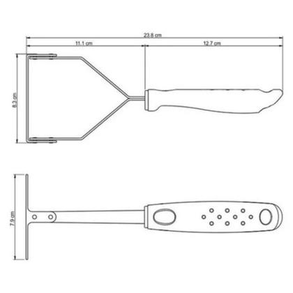 Imagem de Jogo de Panela Pressão 6l Alumínio Antiaderente Preto Com Amassador Inox e Concha Tramontina