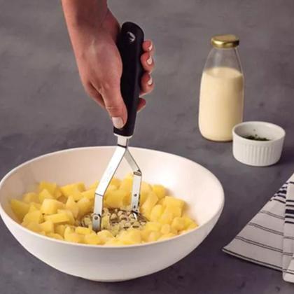 Imagem de Jogo de Panela Pressão 6l Alumínio Antiaderente Preto Com Amassador Inox e Concha Tramontina