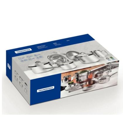 Imagem de Jogo de panela tramontina solar 6 peças aco inox