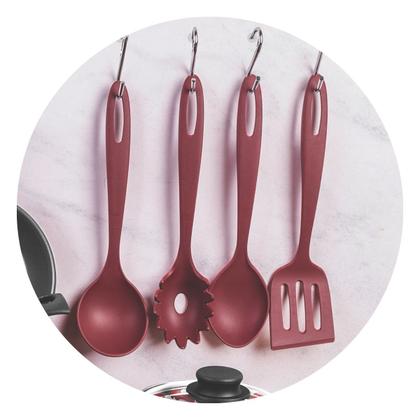 Imagem de Jogo De Panela Turim Utensílios e Frigideira 12pçs Vermelho