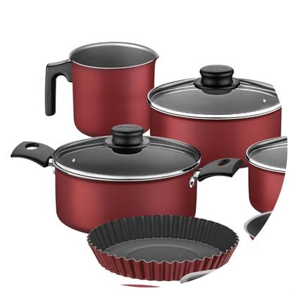 Imagem de Jogo De Panela Turim Utensílios e Frigideira 12pçs Vermelho