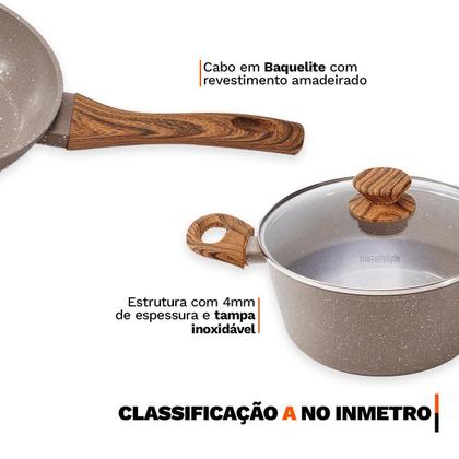 Imagem de Jogo De Panelas 10 Pç 4Mm Cerâmico Premium Indução - Grafito