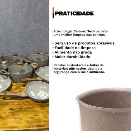 Imagem de Jogo de Panelas 10 Peças Premium 4mm Indução Revestimento Cerâmico