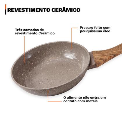 Imagem de Jogo de Panelas 10 Peças Premium 4mm Indução Revestimento Cerâmico