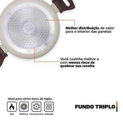 Imagem de Jogo de Panelas 10 Peças Premium Revestimento Cerâmico Indução Antiaderente Mimo Style