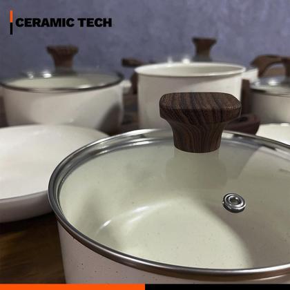 Imagem de Jogo de Panelas 10 Peças Premium Revestimento Cerâmico Indução Antiaderente Mimo Style