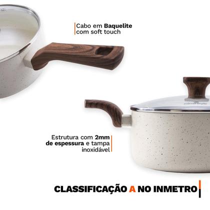 Imagem de Jogo de Panelas 10 Peças Premium Revestimento Cerâmico Indução Antiaderente Mimo Style