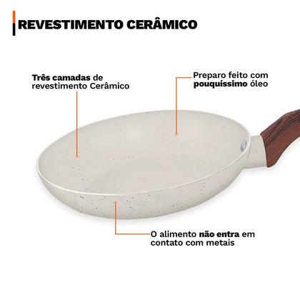 Imagem de Jogo de Panelas 10 Peças Premium Revestimento Cerâmico Indução Antiaderente Mimo Style