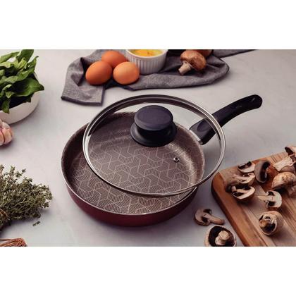 Imagem de Jogo de Panelas 10 Peças Tramontina Paris Antiaderrente em Alumínio Vermelho