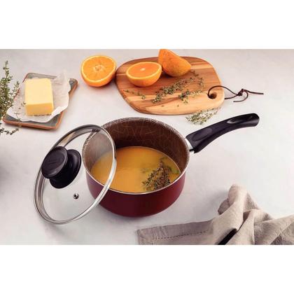 Imagem de Jogo de Panelas 10 Peças Tramontina Paris Antiaderrente em Alumínio Vermelho