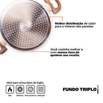 Imagem de Jogo de Panelas 11 Peças Premium Indução Revestimento Cerâmico