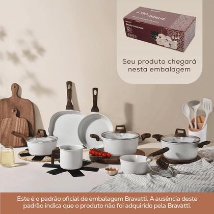 Imagem de Jogo de Panelas 12 Peças Indução Revestimento Cerâmico Antiaderente Bravia Cookware