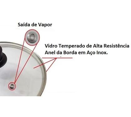 Imagem de Jogo de panelas 13 Peças Cereja Antiaderente Teflon com Frigideira 24 Grande e Forma de Torta Com fundo Falso