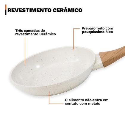 Imagem de Jogo de Panelas 17 Peças Premium Indução Revestimento Cerâmico Antiaderente 4mm