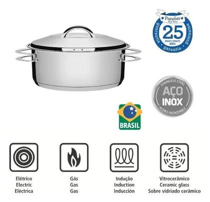 Imagem de Jogo De Panelas 2 Peças Inox Fundo Triplo Solar Tramontina