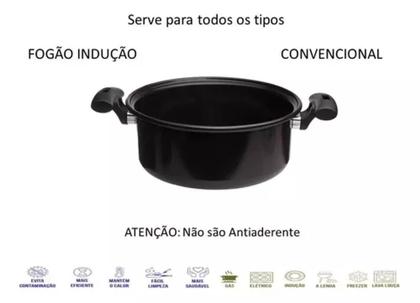 Imagem de Jogo De Panelas 3 Peças Indução Cooktop Lenha E Gás