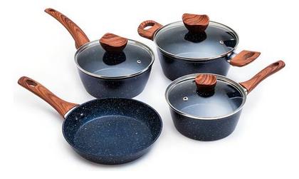 Imagem de Jogo De Panelas 4 Peças Antiaderente Fogão Gás E Elétrico