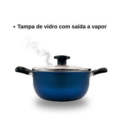 Imagem de Jogo De Panelas 4 Peças mais caneco 14 Azul