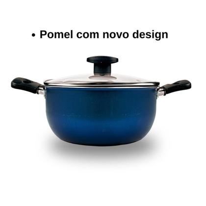 Imagem de Jogo De Panelas 4 Peças mais caneco 14 Azul