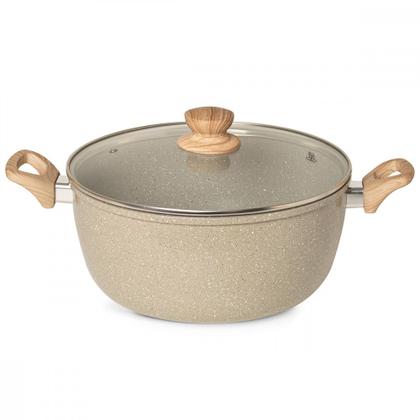 Imagem de Jogo de Panelas 5 PeÃas Oster Marble Edition Antiaderente InduÃÃo CerÃmica Cinza Claro - 142488.08