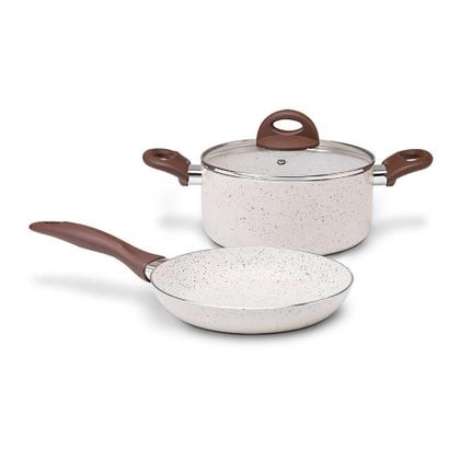 Imagem de Jogo De Panelas 5 Peças Ceramic Life Vanilla -Brinox Vanilla