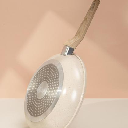 Imagem de Jogo de Panelas 5 Peças Marble Edition Cream Indução Cerâmica Oster