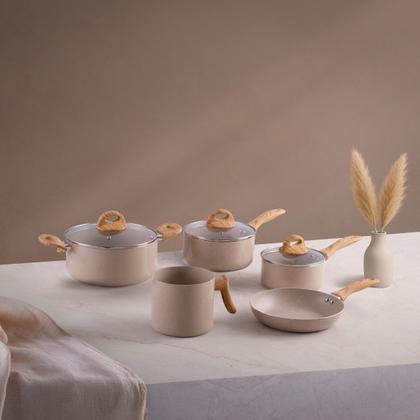 Imagem de Jogo de Panelas 5 peças Smart Plus Areia indução Brinox