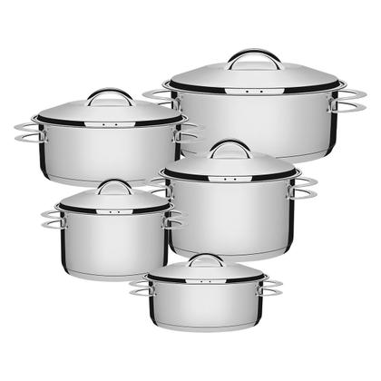 Imagem de Jogo De Panelas 6 Peças Inox Fundo Triplo Solar Tramontina