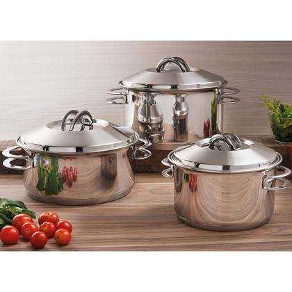 Imagem de Jogo De Panelas 6 Peças Inox Fundo Triplo Solar Tramontina