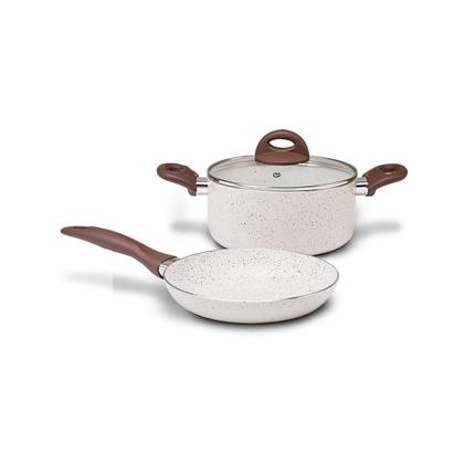 Imagem de Jogo De Panelas  7 Peças Brinox Ceramic Life Vanilla