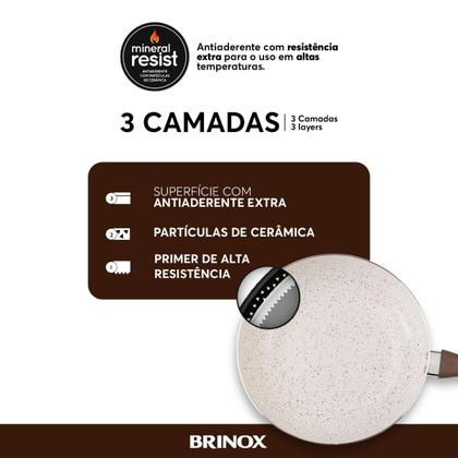 Imagem de Jogo De Panelas  7 Peças Brinox Ceramic Life Vanilla