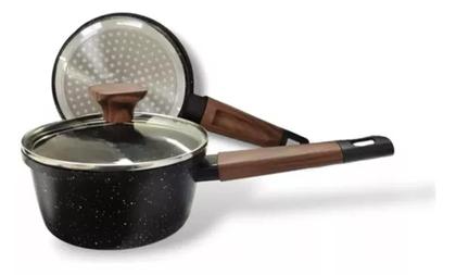 Imagem de Jogo De Panelas 7 Peças Cerâmica Fundo Triplo Fogão Indução