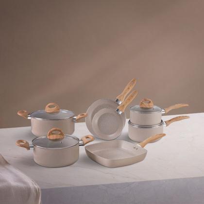 Imagem de Jogo de Panelas 7 peças Smart Plus Areia indução Brinox