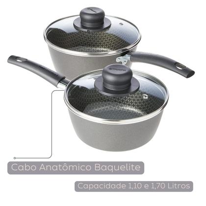 Imagem de Jogo de Panelas 8 peças Panela de Pressão Frigideira Antiaderente e Utensílios