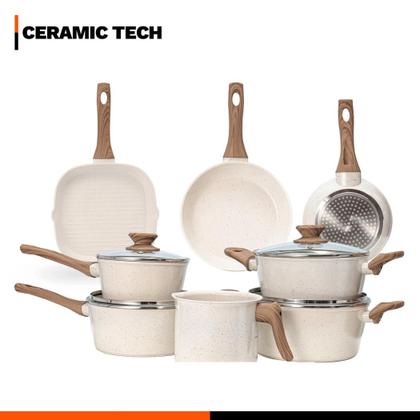 Imagem de Jogo de Panelas 8 Peças Premium 4mm Indução Revestimento Cerâmico