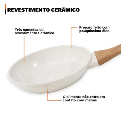 Imagem de Jogo de Panelas 8 Peças Premium 4mm Indução Revestimento Cerâmico