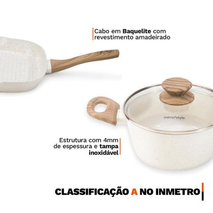 Imagem de Jogo de Panelas 8 Peças Premium 4mm Indução Revestimento Cerâmico