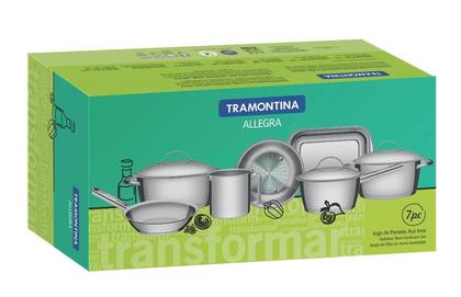 Imagem de Jogo De Panelas Aço Inox 7 Peça Allegra Tramontina