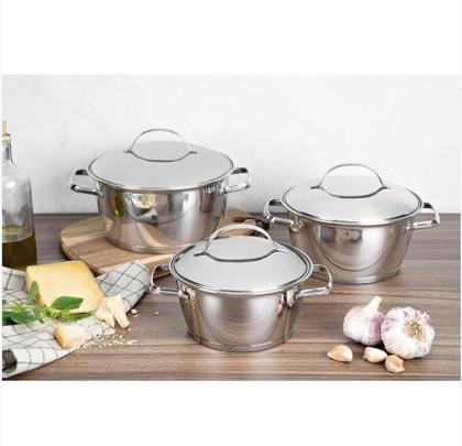 Imagem de Jogo de Panelas Aço Inox Tramontina Allegra 3 Peças