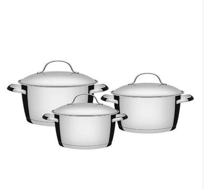 Imagem de Jogo de Panelas Aço Inox Tramontina Allegra 3 Peças