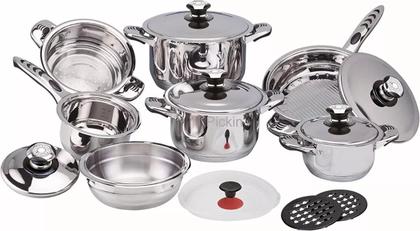 Imagem de Jogo De Panelas Alemãs Aço Cirúrgico 23 Pcs Dusseldorf