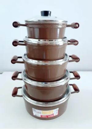 Imagem de Jogo De Panelas Alumínio Fundido Batido Grosso Usinado Cava