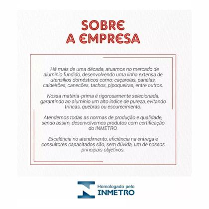 Imagem de Jogo de Panelas Alumínio Puro Fundido Batido Grosso 5 Peças - Puxador de Madeira