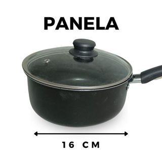 Imagem de Jogo de Panelas Antiaderente 10 Peças Teflon Conjunto Preto Kit Tampa de Vidro Panela de Pressão