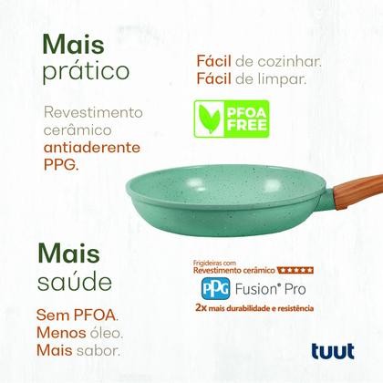 Imagem de Jogo de Panelas Antiaderente Alumínio Indução Ecoglide Tuut 5 Peças Marble