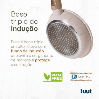 Imagem de Jogo de Panelas Antiaderente Alumínio Indução Ecoglide Tuut 5 Peças Vanilla