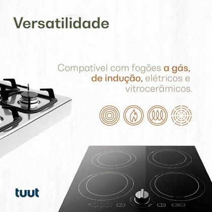 Imagem de Jogo de Panelas Antiaderente Alumínio Indução Ecoglide Tuut 5 Peças Vanilla