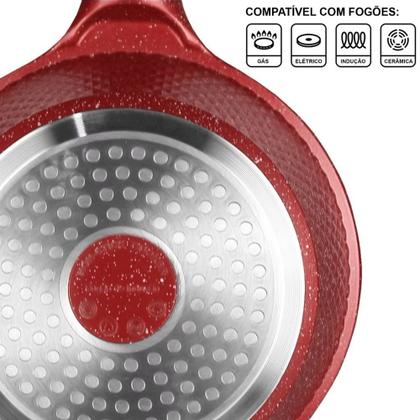 Jogo De Panelas Antiaderente Cerâmica Conjunto 5 Peças Gás Indução