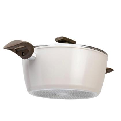 Imagem de Jogo de Panelas Antiaderente Cerâmica Cooktop Fogão Indução Brinox Conjunto Organika Kit 5 Peças