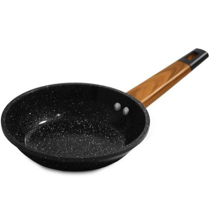 Imagem de Jogo de Panelas Antiaderente Cerâmica Por Indução 4 Peças Tampa Vidro Carvalho com INMETRO  Clink